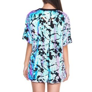Enchanted Sky Sequin Oversized Rave Tee